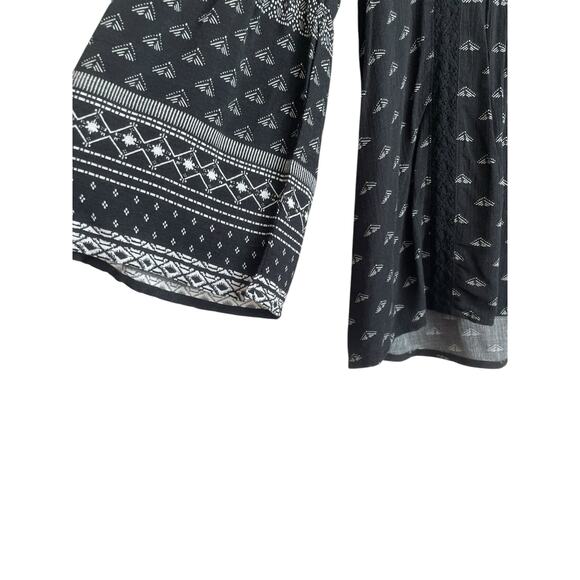 MUDD Women Top XS Black Bell Sleeve Boho Babydoll‎ Cottage Y2K Retro Girly NEW - Picture 5 of 11